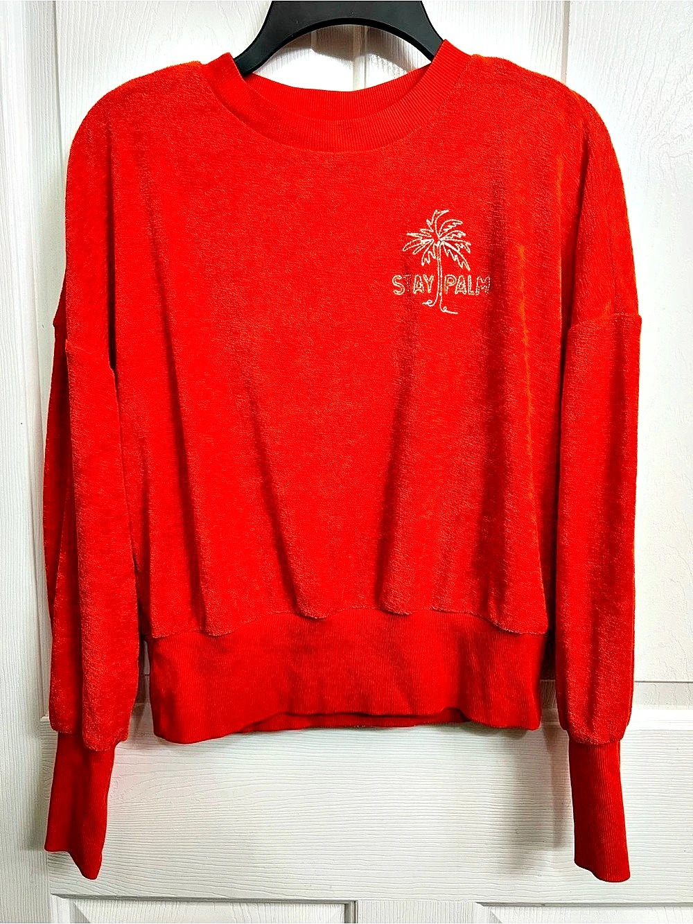 Old Navy Stay Palm Terry Sweatshirt Orange Size Small